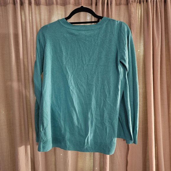 Old Navy Split Side Teal Sweater - Extra Small - Picture 4 of 4